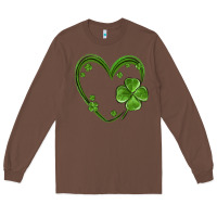 Chestnut st patricks day shamrock heart Long Sleeve Tee - MaliasSmallBusiness