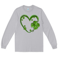 Moon Dust st patricks day shamrock heart Long Sleeve Tee - MaliasSmallBusiness