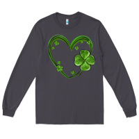Smoke st patricks day shamrock heart Long Sleeve Tee - MaliasSmallBusiness