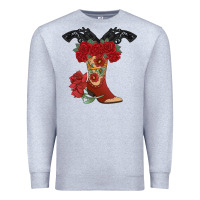 Heather Grey Cowboy Boots Premium Sweatshirt - Bettercallsaul