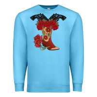 Ocean Blue Cowboy Boots Premium Sweatshirt - Bettercallsaul