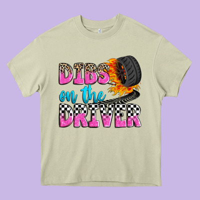 Dibs On The Driver Heavy Core Tee Designed By Zillion Design Studio