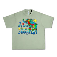 Oil Green it's okay to be different elephant autism awareness Urban Heavy Tee - BarkalooDesign