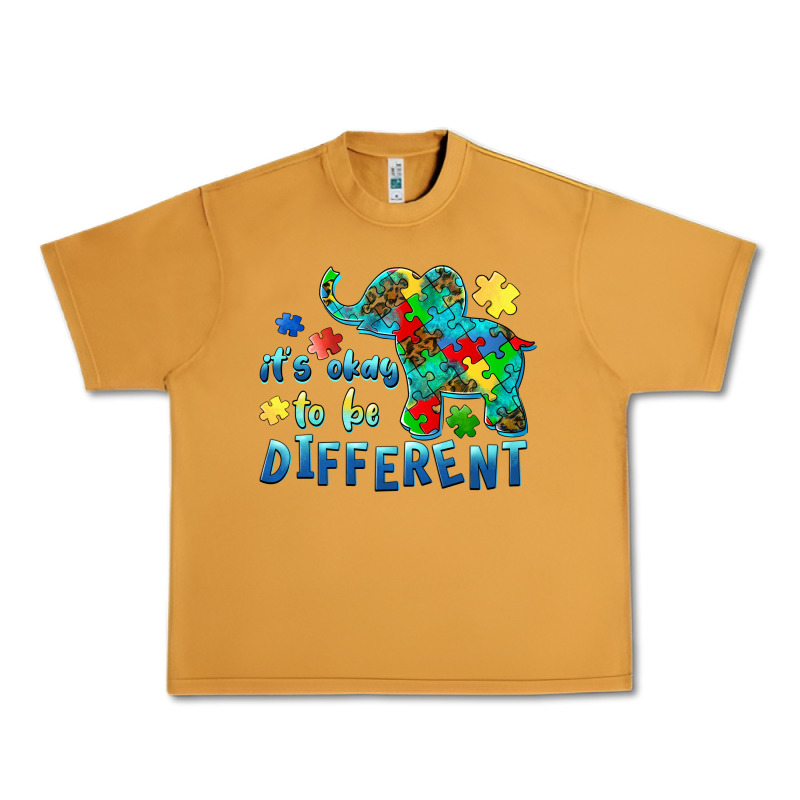 It's Okay To Be Different Elephant Autism Awareness Urban Heavy Tee by BarkalooDesign | Teevron