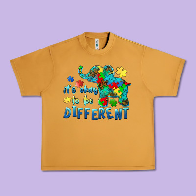 It's Okay To Be Different Elephant Autism Awareness Urban Heavy Tee Designed By Barkaloodesign