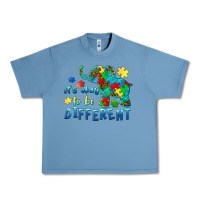 Pebble Blue it's okay to be different elephant autism awareness Urban Heavy Tee - BarkalooDesign