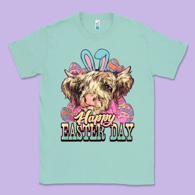 Easter Day Cow Classic Tee Designed By Nancycooperartshop