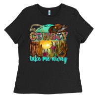 Black cowboy take me away Ladies Tee - Zillion Design Studio