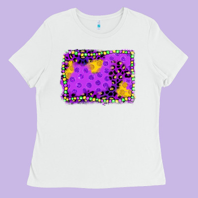 Mardi Gras Background Ladies Tee Designed By Jahusdesignshop