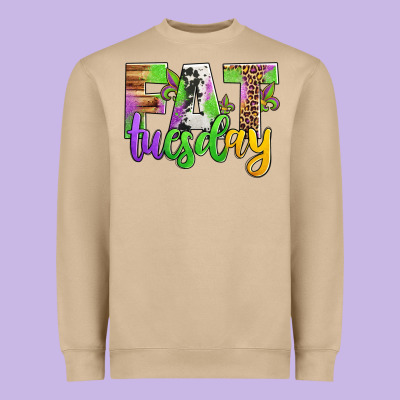 Fat Tuesday Mardi Gras Heavyweight Sweatshirt Designed By Jasminsmagicworld