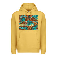 Antique Gold Leopard and Aztec Background Western Premium Hoodie - texasbilliewilder
