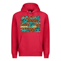 Cardinal Leopard and Aztec Background Western Premium Hoodie - texasbilliewilder