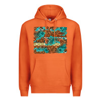 Carrot Leopard and Aztec Background Western Premium Hoodie - texasbilliewilder