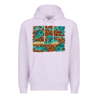 Lilac Leopard and Aztec Background Western Premium Hoodie - texasbilliewilder