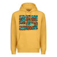 Mustard Leopard and Aztec Background Western Premium Hoodie - texasbilliewilder