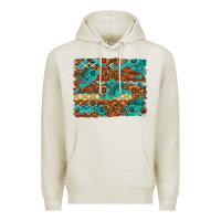 Oatmeal Heather Leopard and Aztec Background Western Premium Hoodie - texasbilliewilder