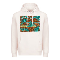 Pale Pink Leopard and Aztec Background Western Premium Hoodie - texasbilliewilder