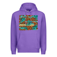 Purple Leopard and Aztec Background Western Premium Hoodie - texasbilliewilder