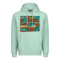 Seafoam Leopard and Aztec Background Western Premium Hoodie - texasbilliewilder