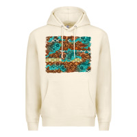 Tofu Leopard and Aztec Background Western Premium Hoodie - texasbilliewilder