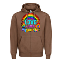 Chestnut Love Your Truth Zipper Hoodie - BundleAndBundleShop