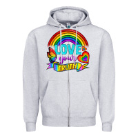 Heather Grey Love Your Truth Zipper Hoodie - BundleAndBundleShop