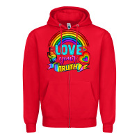 Red Love Your Truth Zipper Hoodie - BundleAndBundleShop