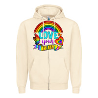 Sandshell Love Your Truth Zipper Hoodie - BundleAndBundleShop