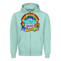 Seafoam Love Your Truth Zipper Hoodie - BundleAndBundleShop