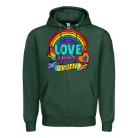 Sports Green Love Your Truth Zipper Hoodie - BundleAndBundleShop