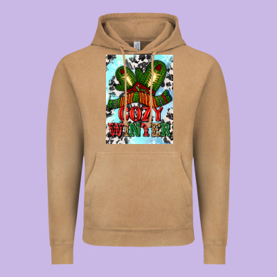 Cozy Winter With Gloves And Scarf Vintage Hoodie Designed By Adodesignshop