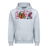 Heather Grey love valentines day nurse Urban Hoodie - OliviaCreatesArt
