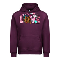 Mauve Wine love valentines day nurse Urban Hoodie - OliviaCreatesArt