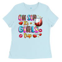 Baby Blue oh sip its a girls Ladies Tee - texasbilliewilder