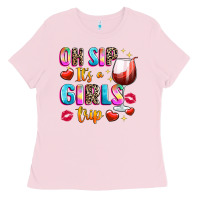 Bubblegum Pink oh sip its a girls Ladies Tee - texasbilliewilder