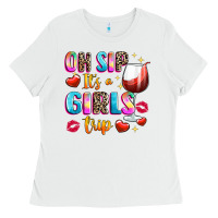 White oh sip its a girls Ladies Tee - texasbilliewilder