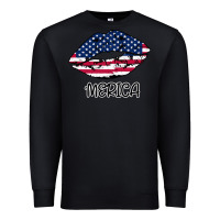 Black American lip Premium Sweatshirt - Bettercallsaul