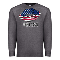 Charcoal Heather American lip Premium Sweatshirt - Bettercallsaul