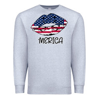 Heather Grey American lip Premium Sweatshirt - Bettercallsaul