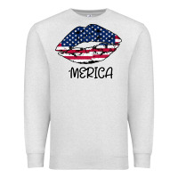 Oatmeal Heather American lip Premium Sweatshirt - Bettercallsaul
