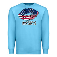 Ocean Blue American lip Premium Sweatshirt - Bettercallsaul