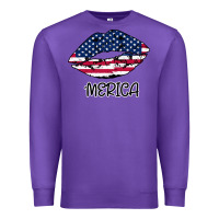 Purple American lip Premium Sweatshirt - Bettercallsaul