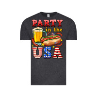 Vintage Black party in the usa Vintage Tee - AdoDesignShop