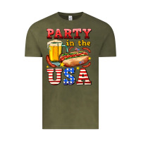 Vintage Olive party in the usa Vintage Tee - AdoDesignShop