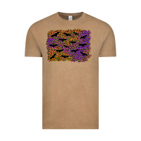 Vintage Coffee halloween leopard bat background Vintage Tee - AdoDesignShop