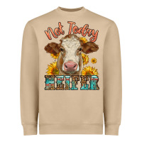 Heifer With Sunflowers Heavyweight Sweatshirt | Teevron