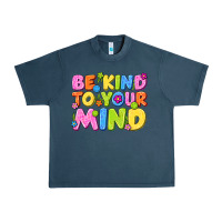 Midnight Navy be kind to your mind Urban Heavy Tee - NancyCooperArtShop