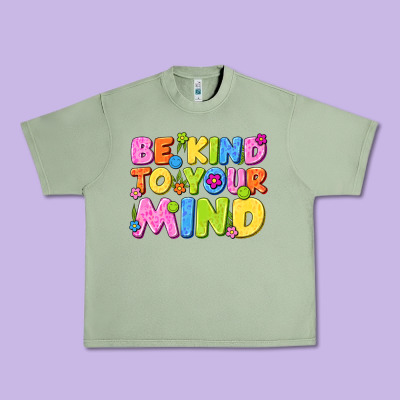 Be Kind To Your Mind Urban Heavy Tee Designed By Nancycooperartshop