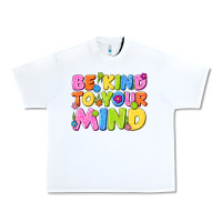 White be kind to your mind Urban Heavy Tee - NancyCooperArtShop