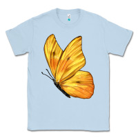 Dusty Blue Flying Cloudless Sulphur Butterfly Classic Tee - LillyAllenDesigns